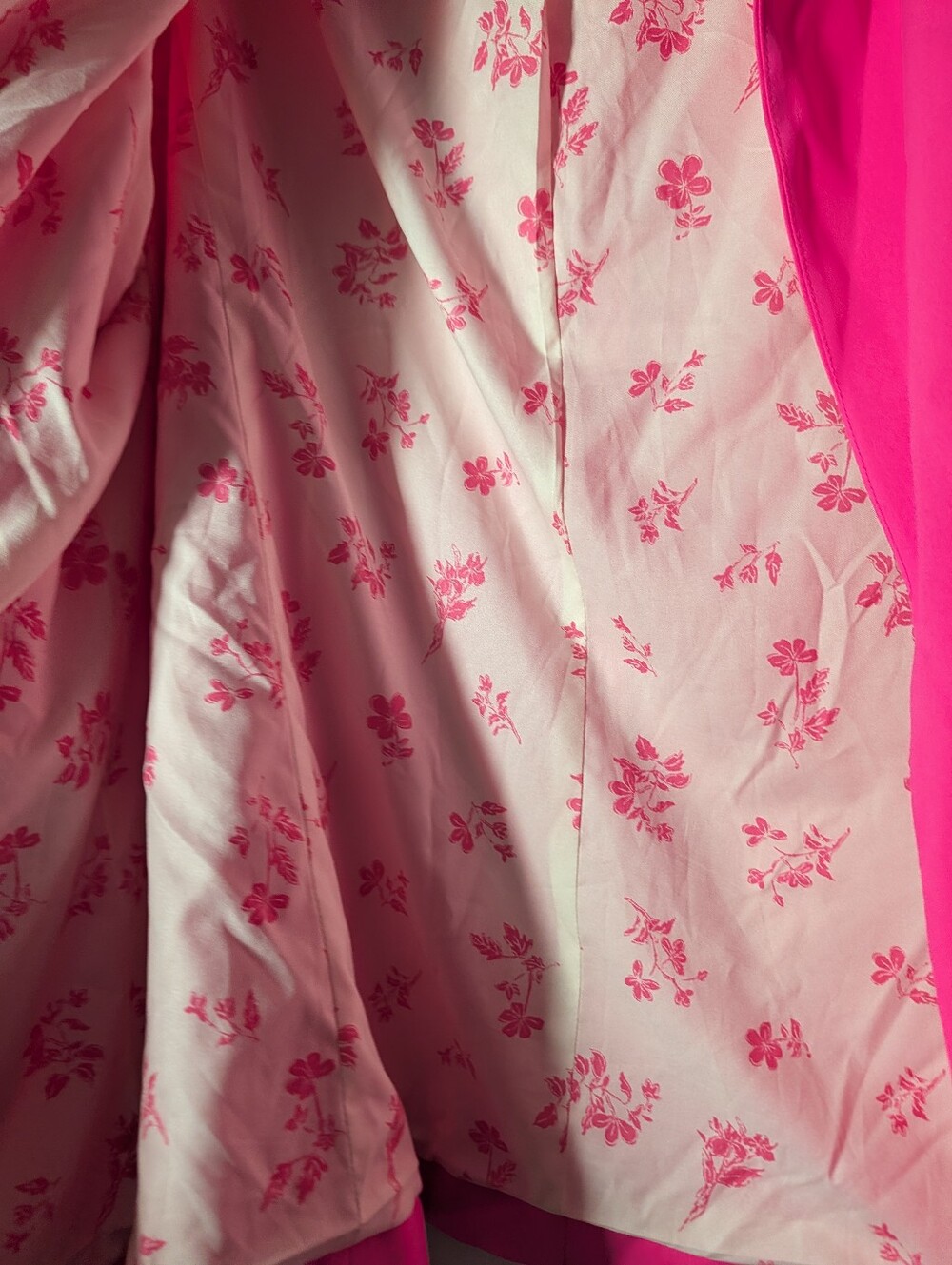 Skies Are Blue 2X Hot Pink Floral Lined Blazer Jacket. Size 2xl - Picture 4 of 7